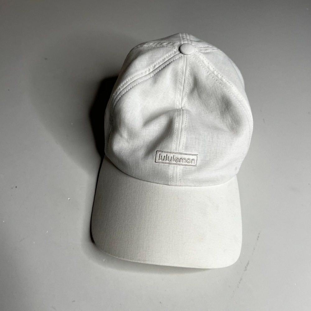 Lululemon Fast and Free Running Hat‎ White Adjustable Women's Performance Cap